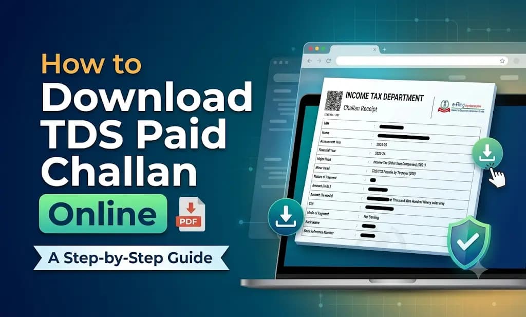 How to Download TDS Paid Challan from Income Tax Portal